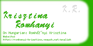 krisztina romhanyi business card